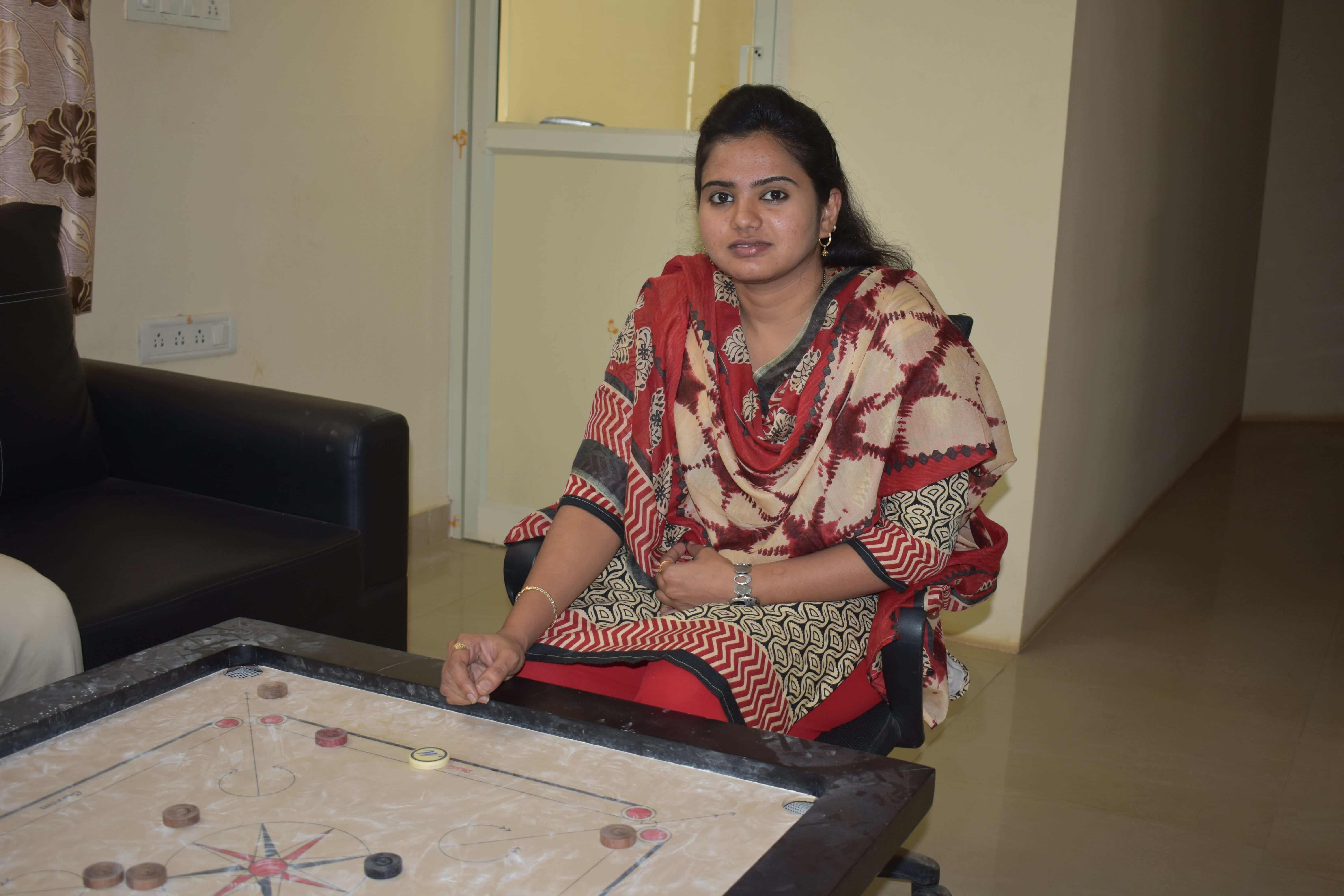 girls Carrom winner ASma